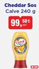 CALVE CHEDDAR SOS 240 G fiyat ve kampanya bilgisi